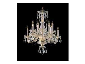 Crystorama Traditional Swarovski Spectra Crystal Chandelier - 5050-PB-CL-SAQ Crystorama Traditional Swarovski Spectra Crystal Chandelier - 5050-PB-CL-SAQ