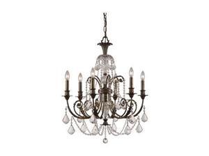 Crystorama Regis Clear Swarovski Crystal Wrought Iron Chandelier 5116-EB-CL-SAQ Crystorama Regis Clear Swarovski Crystal Wrought Iron Chandelier 5116-EB-CL-SAQ