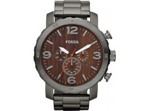 Fossil JR1355 Nate Chronograph Wood Dial Stainless Steel Mens Watch Fossil JR1355 Nate Chronograph Wood Dial Stainless Steel Mens Watch