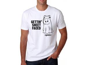 Getting Sheet Faced T Shirt Funny Halloween Drinking Shirt Ghost Tee L Getting Sheet Faced T Shirt Funny Halloween Drinking Shirt Ghost Tee L