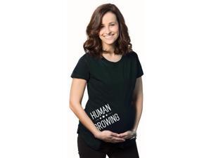 Women's Human Growing Maternity T Shirt Cute Baby Bump Funny Pregnancy Shirt S Women's Human Growing Maternity T Shirt Cute Baby Bump Funny Pregnancy Shirt S