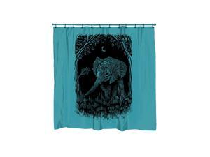 Nightlife Elephant Graphic Safari Shower Curtain-standard Nightlife Elephant Graphic Safari Shower Curtain-standard
