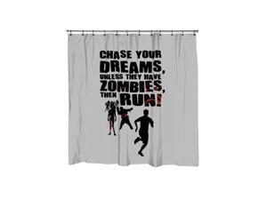 Chase Your Dreams Unless There Are Zombies Shower Curtain-standard Chase Your Dreams Unless There Are Zombies Shower Curtain-standard