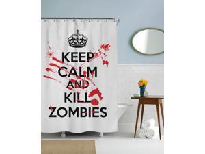 Keep Calm and Kill Zombies Graphic Shower Curtain-standard Keep Calm and Kill Zombies Graphic Shower Curtain-standard