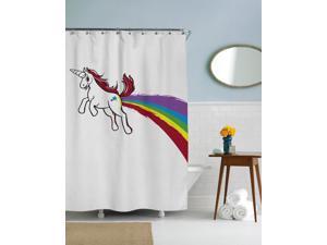 Rainbow Unicorn Funny Colorful Shower Curtain-standard Rainbow Unicorn Funny Colorful Shower Curtain-standard