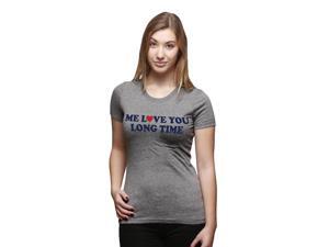 Womens Me Love You Long Time Funny Heart Relationship T shirt (Grey) -XL Womens Me Love You Long Time Funny Heart Relationship T shirt (Grey) -XL