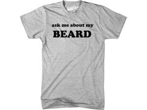 Ask Me About My Beard T Shirt Funny Facial Hair Flipup Tee XL Ask Me About My Beard T Shirt Funny Facial Hair Flipup Tee XL