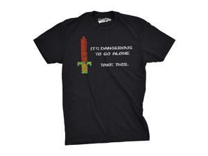 It's Dangerous to Go Alone Take This T-Shirt Classic Video Game Tee L It's Dangerous to Go Alone Take This T-Shirt Classic Video Game Tee L