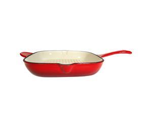 Fancycook Enamel Cast Iron Cherry Square Grill Pan 12-Inch Fancycook Enamel Cast Iron Cherry Square Grill Pan 12-Inch