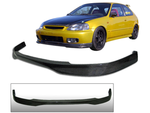 96-98 Honda Civic Ek Ek9 Jdm Real Carbon Fiber Front Bumper Lip Spoiler T-R Tr 96-98 Honda Civic Ek Ek9 Jdm Real Carbon Fiber Front Bumper Lip Spoiler T-R Tr