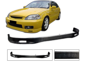 96-98 Honda Civic Ek Ek9 Spoon Real Carbon Fiber Front Bumper Lip Spoiler Cf 96-98 Honda Civic Ek Ek9 Spoon Real Carbon Fiber Front Bumper Lip Spoiler Cf