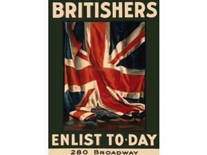 WWI Britishers, Enlist To Day, 280 Broadway / Guy Lipscombe ; The Hegeman Poster Print (24 x 36) WWI Britishers, Enlist To Day, 280 Broadway / Guy Lipscombe ; The Hegeman Poster Print (24 x 36)