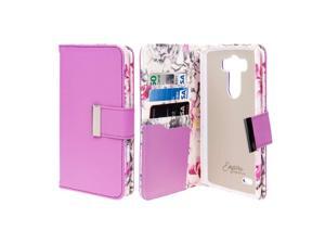 KLIX KLUTCH Designer Wallet Case, G3, Pink Faded Flowers KLIX KLUTCH Designer Wallet Case, G3, Pink Faded Flowers