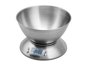 Etekcity 11lb Digital Kitchen Food Scale, Stainless Steel, Alarm Timer & Temperature Sensor Etekcity 11lb Digital Kitchen Food Scale, Stainless Steel, Alarm Timer & Temperature Sensor
