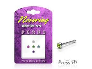 316L Nose Bone pack with assorted colored gems, 20 ga 316L Nose Bone pack with assorted colored gems, 20 ga