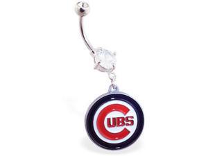 Chicago Cubs official licensed major league baseball belly ring Chicago Cubs official licensed major league baseball belly ring