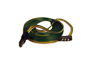 Boat Trailer 25' Wire 4 Pole Flat Connector Ends Bonded Boat Trailer 25' Wire 4 Pole Flat Connector Ends Bonded