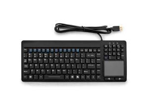 Silicone Slim Waterproof USB Full Size Keyboard Touchpad KB-107 by DSI Silicone Slim Waterproof USB Full Size Keyboard Touchpad KB-107 by DSI