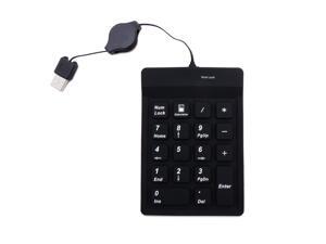 Waterproof Silicone USB 18 Keys Numeric Keypad with Retractable Wired Cable SFR18 Waterproof Silicone USB 18 Keys Numeric Keypad with Retractable Wired Cable SFR18