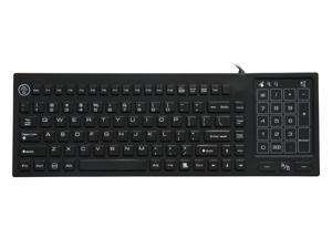 Waterproof Silicone Backlit Keyboard w/2 in 1 Trackpad & Number keypad IKB700BL Waterproof Silicone Backlit Keyboard w/2 in 1 Trackpad & Number keypad IKB700BL