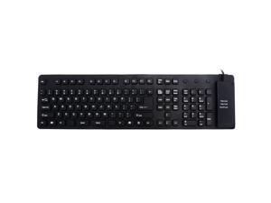 Waterproof Flexible Silicone USB Full Size Keyboard FR-108 IP67 certified Waterproof Flexible Silicone USB Full Size Keyboard FR-108 IP67 certified