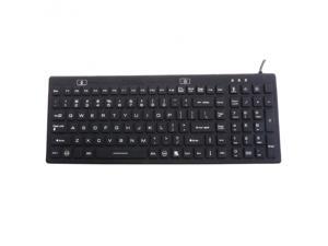 Industrial Silicone Full Size Backlit Keyboard – IKB106BL with IP68 Industrial Silicone Full Size Backlit Keyboard – IKB106BL with IP68