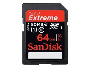 SanDisk Extreme 64 GB Secure Digital Extended Capacity (SDXC) Flash Card SanDisk Extreme 64 GB Secure Digital Extended Capacity (SDXC) Flash Card