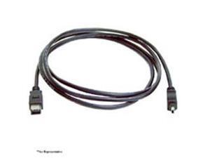 QVS 6ft. Firewire IEEE 1394 4Pin to 6Pin Black Cable QVS 6ft. Firewire IEEE 1394 4Pin to 6Pin Black Cable