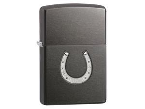 Zippo Translucent Gray Dusk Horseshoe Pocket Lighter Zippo Translucent Gray Dusk Horseshoe Pocket Lighter
