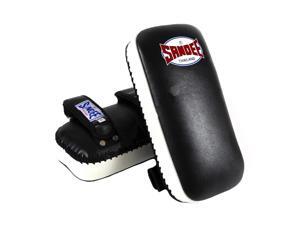 Sandee Extra Thick Flat Thai Kick Pads - Black/White Sandee Extra Thick Flat Thai Kick Pads - Black/White