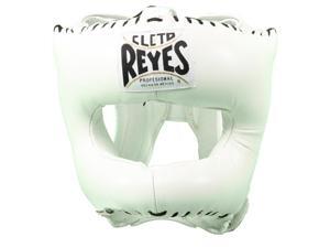 Cleto Reyes Traditional Leather Headgear with Nylon Face Bar - White Cleto Reyes Traditional Leather Headgear with Nylon Face Bar - White