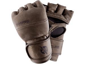 Hayabusa Kanpeki Elite 3 4 oz. MMA Hook and Loop Gloves - Large - Brown Hayabusa Kanpeki Elite 3 4 oz. MMA Hook and Loop Gloves - Large - Brown