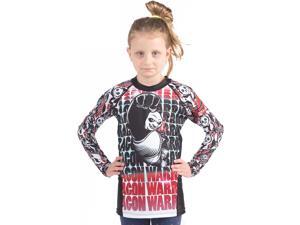 Fusion Fight Gear Kid's KFP Dragon Warrior Long Sleeve Rashguard - Small - White Fusion Fight Gear Kid's KFP Dragon Warrior Long Sleeve Rashguard - Small - White