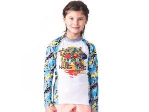 Fusion Fight Gear Kid's TMNT Hang Three Long Sleeve Rashguard - Small Fusion Fight Gear Kid's TMNT Hang Three Long Sleeve Rashguard - Small