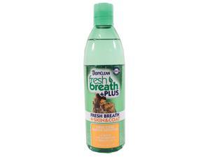 Tropiclean Fresh Breath +Plus Skin & Coat Water Additive, 16 Ounce - 001558 Tropiclean Fresh Breath +Plus Skin & Coat Water Additive, 16 Ounce - 001558