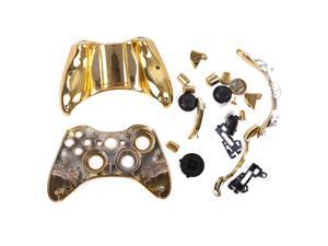 Gold Chrome Replacement Xbox 360 Controller Shell Cover Kit + Buttons Gold Chrome Replacement Xbox 360 Controller Shell Cover Kit + Buttons