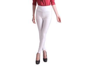 Sexy Womens High Waist Nylon Spandex Leggings Tights Pants - White (Medium) Sexy Womens High Waist Nylon Spandex Leggings Tights Pants - White (Medium)