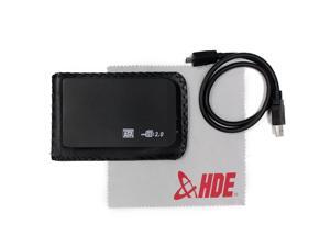 2.5" Black SATA External Hard Disk Drive (HDD) 500 GB Metallic Enclosure + Cloth 2.5" Black SATA External Hard Disk Drive (HDD) 500 GB Metallic Enclosure + Cloth