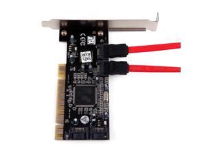 HDE 4 Port Serial ATA SATA to RAID PCI Card Adapter SIL3114 With 2 SATA Cables HDE 4 Port Serial ATA SATA to RAID PCI Card Adapter SIL3114 With 2 SATA Cables
