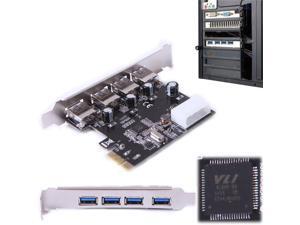 HDE USB 3.0 PCI-E Express Card with 4 USB 3.0 SuperSpeed Ports and 5V 4-Pin Power Connector for Desktops (VL800 Chipset) HDE USB 3.0 PCI-E Express Card with 4 USB 3.0 SuperSpeed Ports and 5V 4-Pin Power Connector for Desktops (VL800 Chipset)