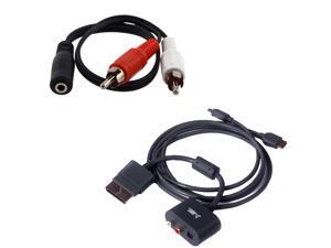 Xbox 360 Audio Dongle HDMI Video Cable + RCA Stereo Splitter Adapter for Turtle Beach Headphone Headset Xbox 360 Audio Dongle HDMI Video Cable + RCA Stereo Splitter Adapter for Turtle Beach Headphone Headset