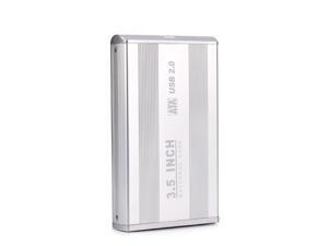 HDE 3.5 Inch SATA Hard Drive Enclosure Case USB 2.0 - Silver Aluminum HDE 3.5 Inch SATA Hard Drive Enclosure Case USB 2.0 - Silver Aluminum