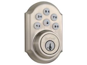 Kwikset SmartCode 910 Zigbee Traditional Style Deadbolt with Home Connect, Satin Nickel (99100-044) Kwikset SmartCode 910 Zigbee Traditional Style Deadbolt with Home Connect, Satin Nickel (99100-044)