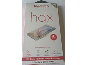 Samsung Galaxy Note 5 ZAGG Invisible Shield HDX Screen Protector HD Clarity - SN5HXS-F00 Samsung Galaxy Note 5 ZAGG Invisible Shield HDX Screen Protector HD Clarity - SN5HXS-F00