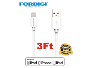 FORDIGI?APPLE CERTIFIED (3.1 Ft) USB Sync and Charging Lightning Cable for iPhone(6/6plus/5/5S/5C), iPad Air, iPad Mini/Mini Retina, iPod Touch 5th Generation and iPod Nano 7th Generation (White) FORDIGI?APPLE CERTIFIED (3.1 Ft) USB Sync and Charging Lightning Cable for iPhone(6/6plus/5/5S/5C), iPad Air, iPad Mini/Mini Retina, iPod Touch 5th Generation and iPod Nano 7th Generation (White)