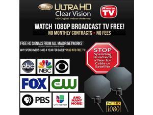 Ultra Hd Clear Vision Antenna, 60 Mile Range Ultra Hd Clear Vision Antenna, 60 Mile Range