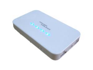 PowerWalker 7200mAh Rechargeable Portable Battery w/ Dual Output, LED Indicators - White PowerWalker 7200mAh Rechargeable Portable Battery w/ Dual Output, LED Indicators - White