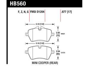 Hawk Performance HB560Z.677 Disc Brake Pad Hawk Performance HB560Z.677 Disc Brake Pad