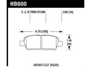 Hawk Performance HB600F.539 Disc Brake Pad Hawk Performance HB600F.539 Disc Brake Pad