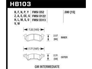 Hawk Performance HB103L.590 Disc Brake Pad Hawk Performance HB103L.590 Disc Brake Pad